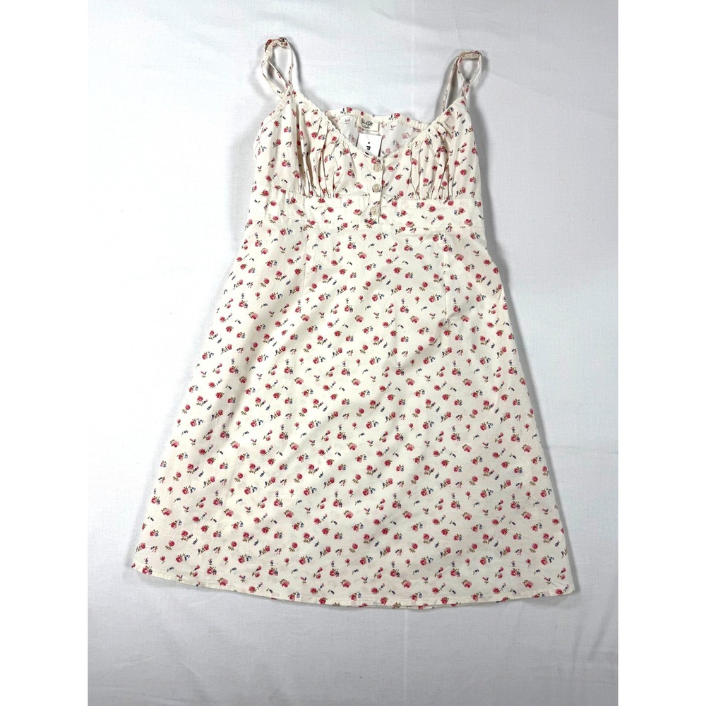 John Galt/Brandy Melville Floral Cottagecore Mini Dress White Pink One Size NWT